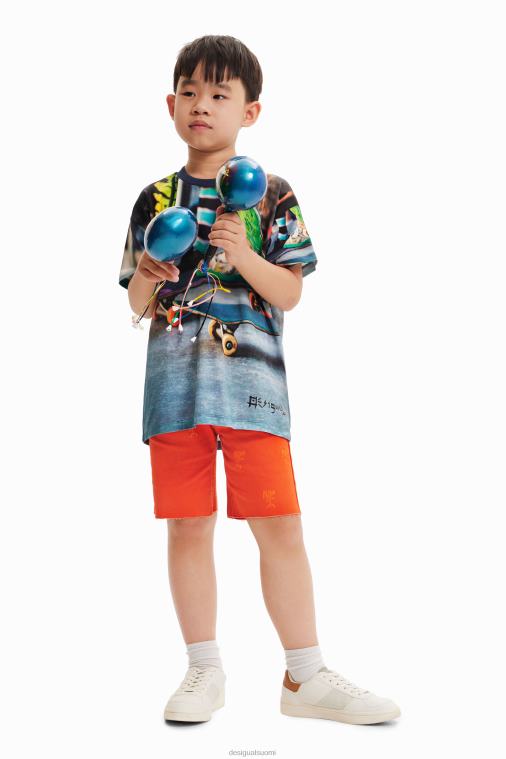 valokuvaus luistin t-paita Desigual poika F4V041888 vaatetus