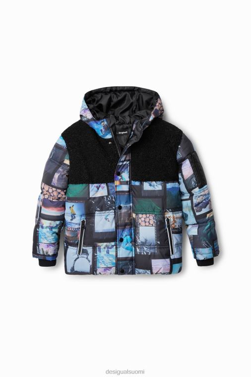 pehmustettu valokuvakollaasitakki Desigual poika F4V041765 vaatetus