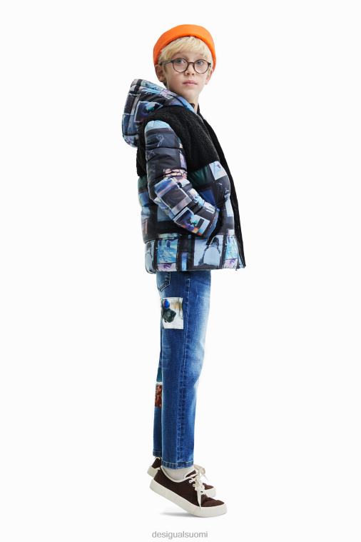 pehmustettu valokuvakollaasitakki Desigual poika F4V041765 vaatetus