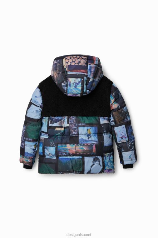 pehmustettu valokuvakollaasitakki Desigual poika F4V041765 vaatetus