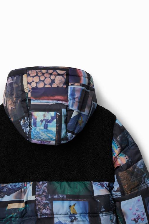 pehmustettu valokuvakollaasitakki Desigual poika F4V041765 vaatetus