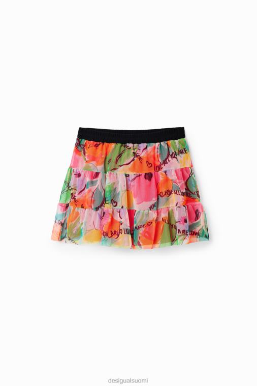 kukkainen tylli minihame Desigual tyttö F4V041800 vaatetus