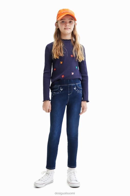 ohuet kuviolliset jeggingit Desigual tyttö F4V041804 vaatetus