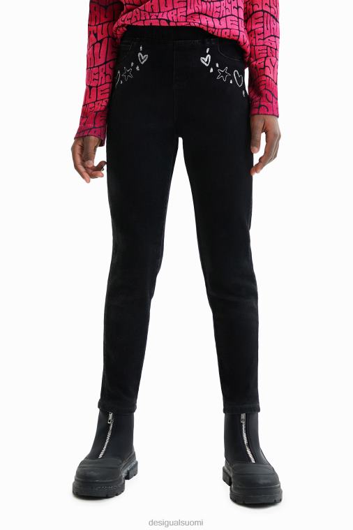 ohuet kuviolliset jeggingit Desigual tyttö F4V041828 vaatetus