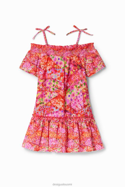 kukkainen röyhelömekko Desigual tyttö F4V041728 vaatetus