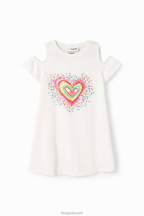 sydänleikattu t-paitamekko Desigual tyttö F4V041842 vaatetus