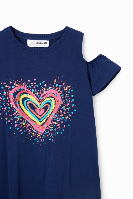 sydänleikattu t-paitamekko Desigual tyttö F4V041865 vaatetus