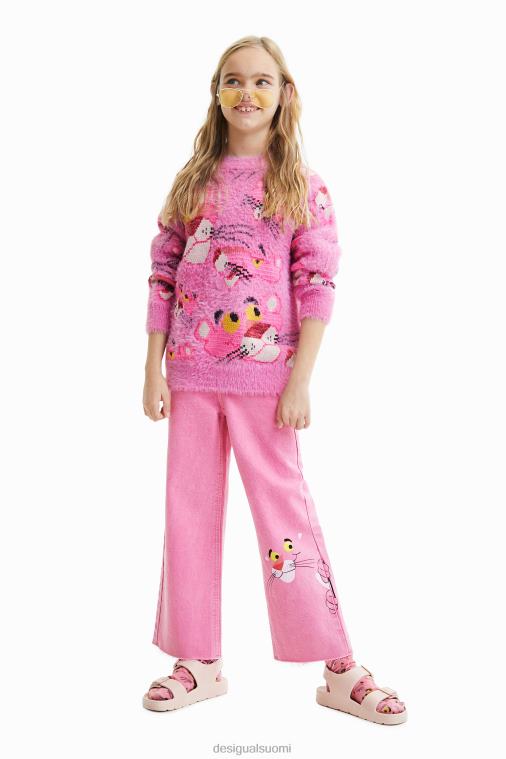 Ylisuuri vaaleanpunainen pantteripusero Desigual tyttö F4V041860 vaatetus