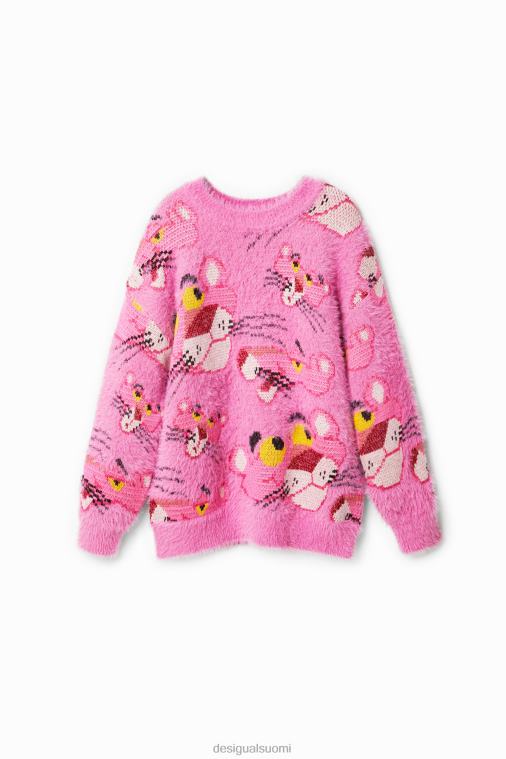 Ylisuuri vaaleanpunainen pantteripusero Desigual tyttö F4V041860 vaatetus