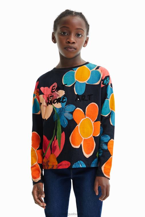 kukkakuvioinen t-paita Desigual tyttö F4V041837 vaatetus