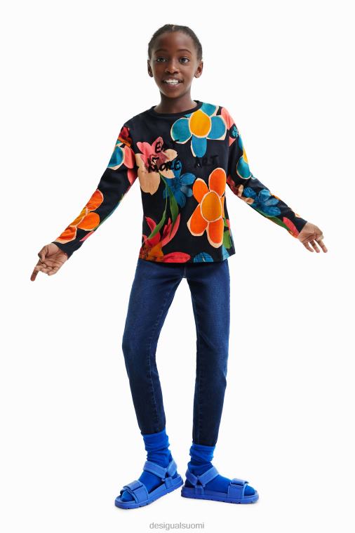 kukkakuvioinen t-paita Desigual tyttö F4V041837 vaatetus
