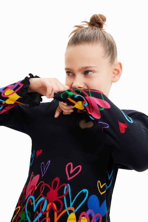 leikattu sydän t-paita Desigual tyttö F4V041702 vaatetus