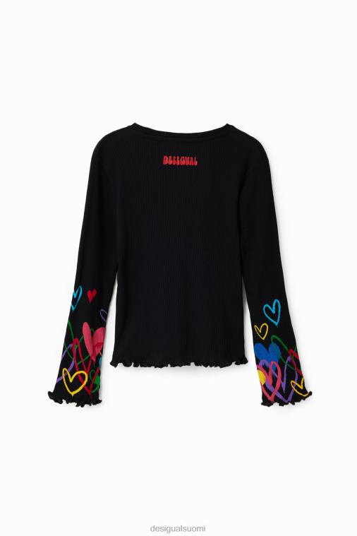 leikattu sydän t-paita Desigual tyttö F4V041702 vaatetus