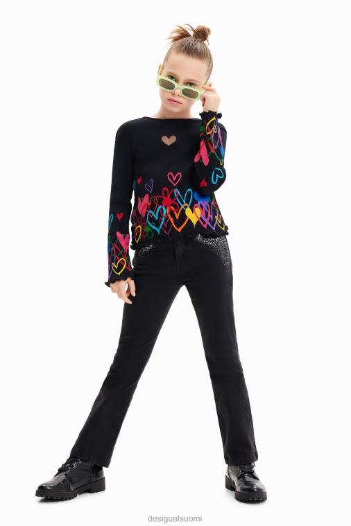 leikattu sydän t-paita Desigual tyttö F4V041702 vaatetus