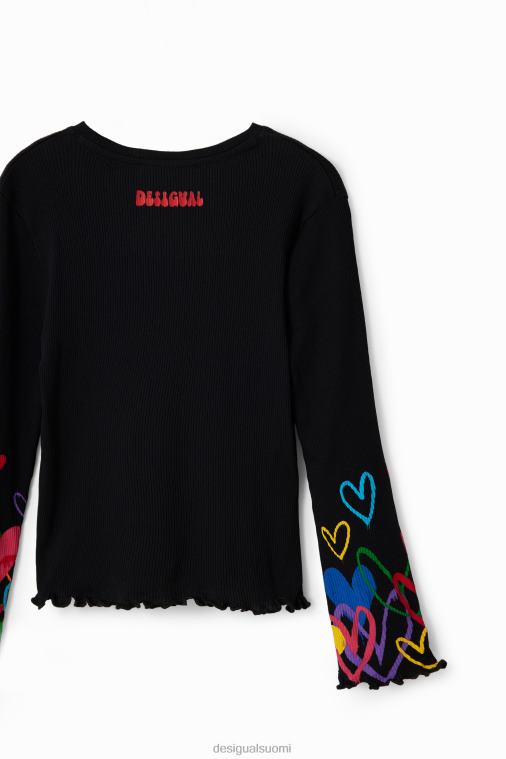 leikattu sydän t-paita Desigual tyttö F4V041702 vaatetus
