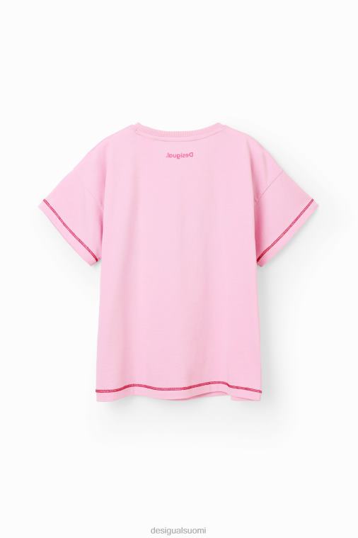 paljetoitu vaaleanpunainen pantteri t-paita Desigual tyttö F4V041798 vaatetus