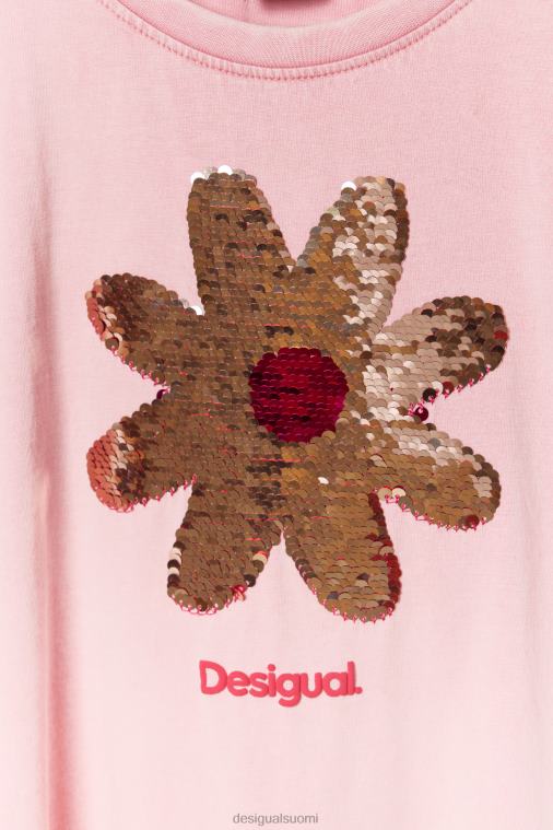 paljetteilla kukkainen t-paita Desigual tyttö F4V041740 vaatetus