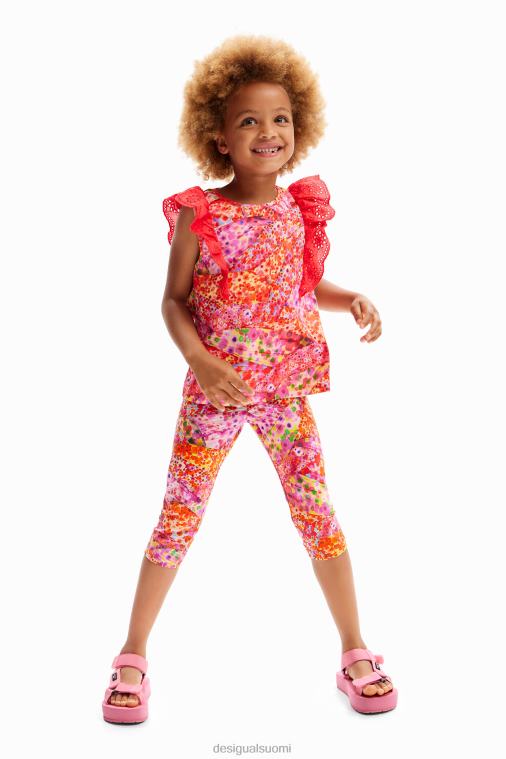 röyhelöinen kukkainen t-paita Desigual tyttö F4V041729 vaatetus