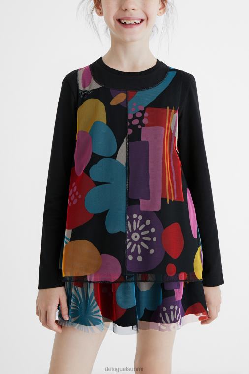 tylliprintti t-paita Desigual tyttö F4V041802 vaatetus