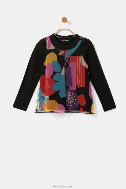 tylliprintti t-paita Desigual tyttö F4V041802 vaatetus