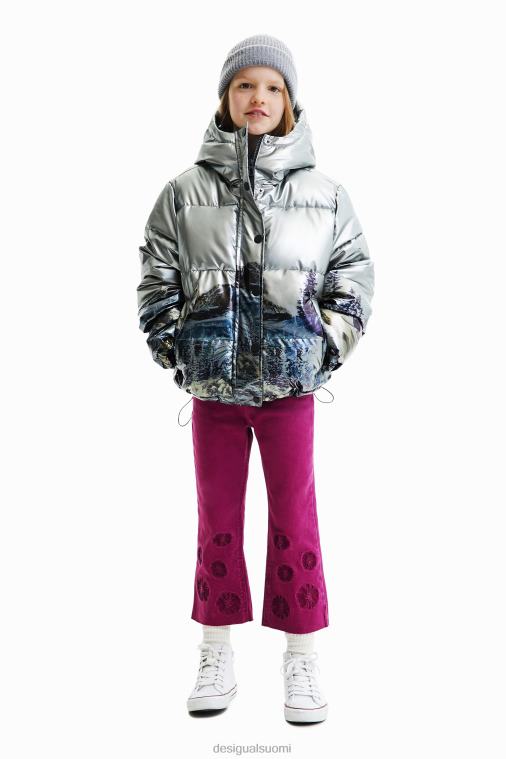 lyhyt pehmustettu metallitakki Desigual tyttö F4V041829 vaatetus