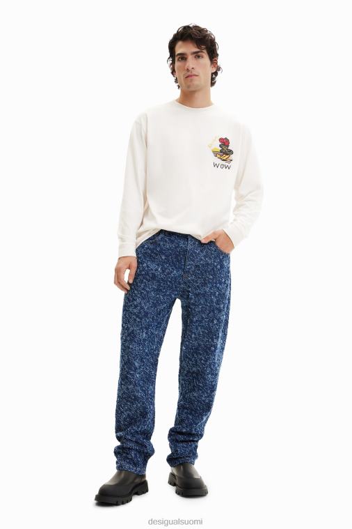 suorakuvioiset farkut Desigual miehet F4V041626 vaatetus