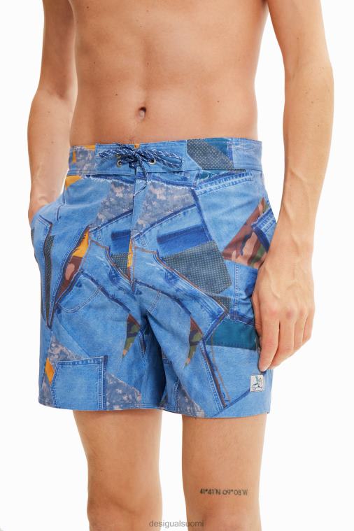 tilkkuväriset uimashortsit Desigual miehet F4V041583 vaatetus