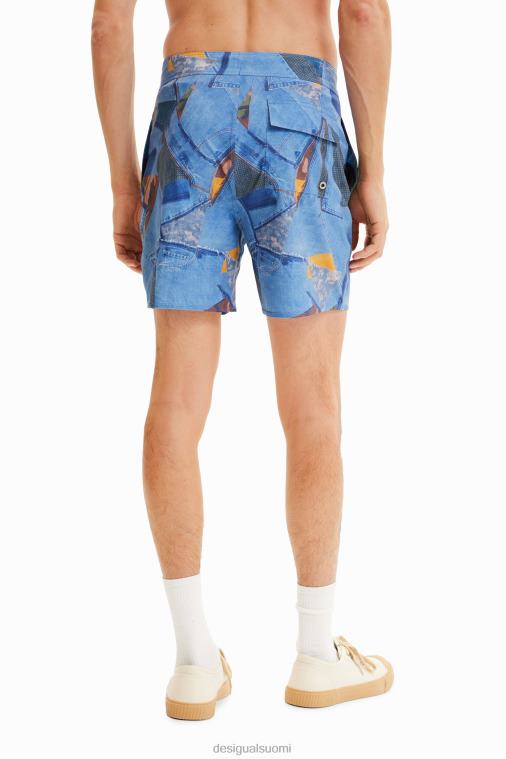 tilkkuväriset uimashortsit Desigual miehet F4V041583 vaatetus
