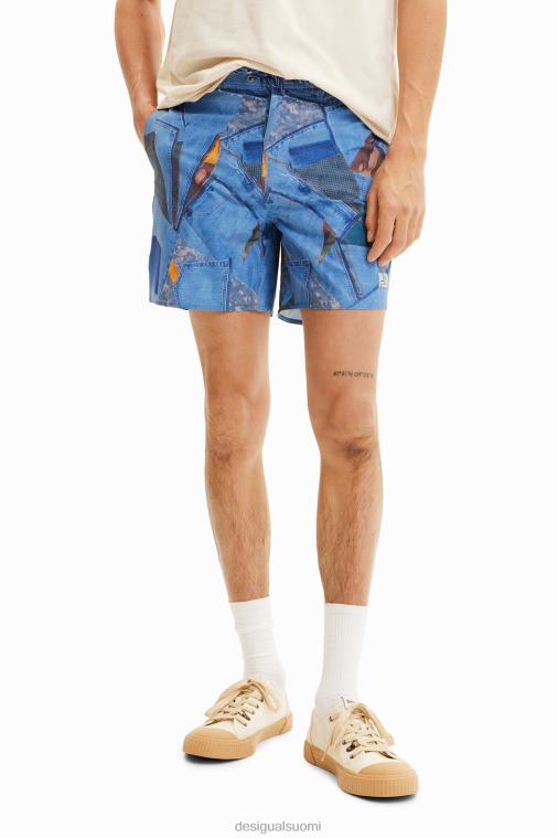tilkkuväriset uimashortsit Desigual miehet F4V041583 vaatetus