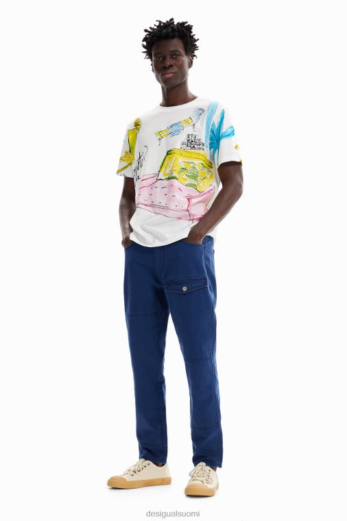 twill-taskuhousut Desigual miehet F4V041647 vaatetus