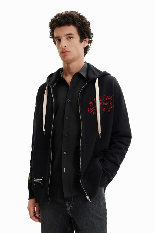 brodeerattu huppari Desigual miehet F4V041566 vaatetus