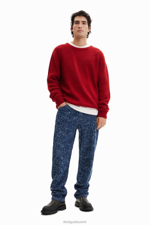 brodeerattu joustinneulepusero Desigual miehet F4V041532 vaatetus