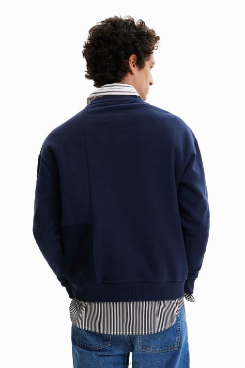 denim tilkkutäkki collegepaita Desigual miehet F4V041529 vaatetus