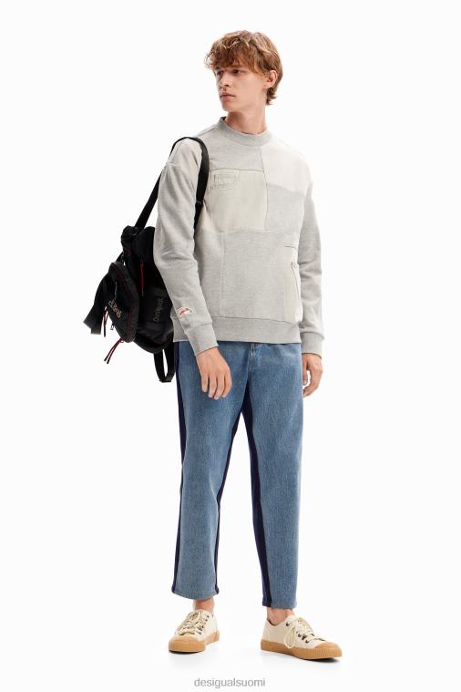 denim tilkkutäkki collegepaita Desigual miehet F4V041645 vaatetus