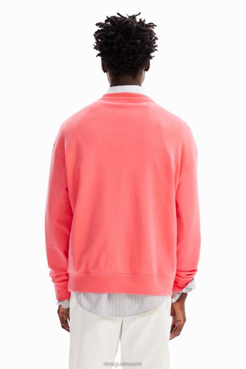 flamingo brodeerattu collegepaita Desigual miehet F4V041638 vaatetus