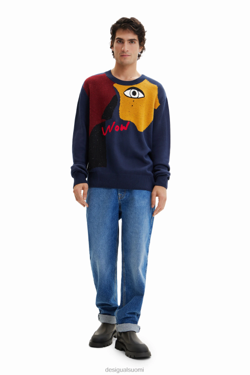 hieno neulottu silmäpusero Desigual miehet F4V041584 vaatetus