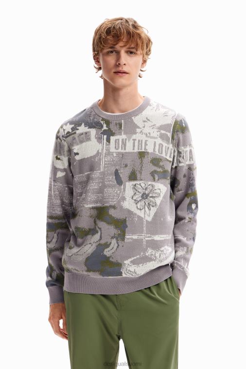 jacquard sanomalehtipusero Desigual miehet F4V041538 vaatetus