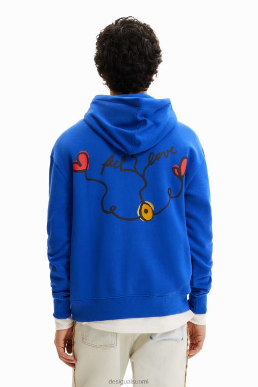 kirjailtu viestihuppari Desigual miehet F4V041637 vaatetus