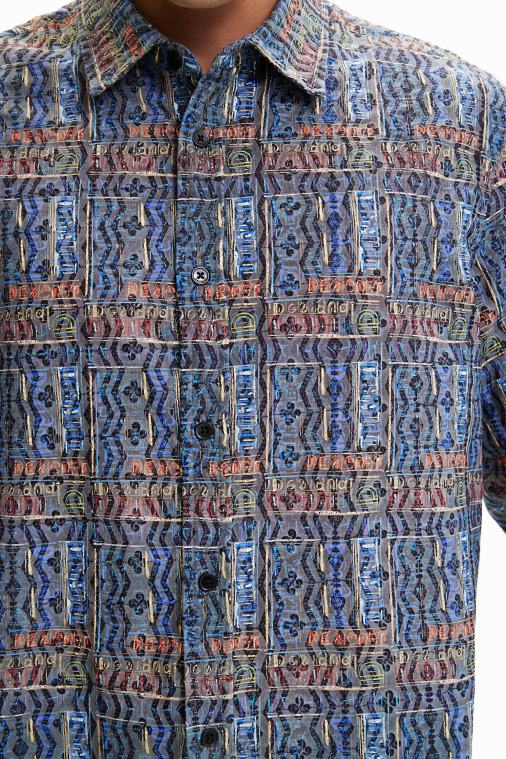 brodeerattu taiteellinen logopaita Desigual miehet F4V041543 vaatetus