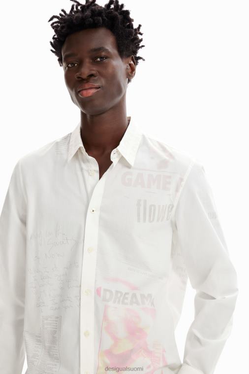 popliini sanomalehtipaita Desigual miehet F4V041659 vaatetus