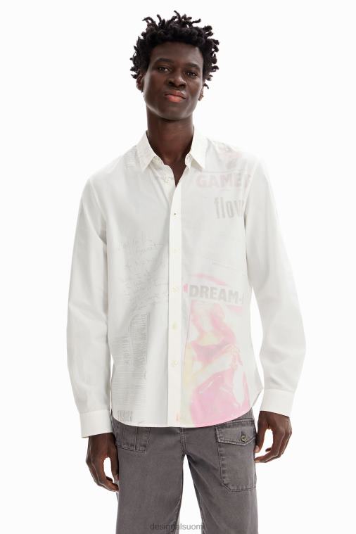 popliini sanomalehtipaita Desigual miehet F4V041659 vaatetus