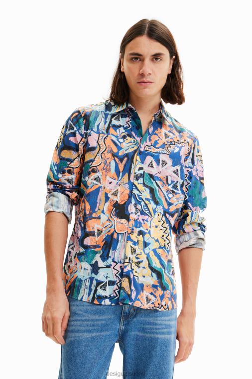 taiteellinen pitkähihainen paita Desigual miehet F4V041681 vaatetus