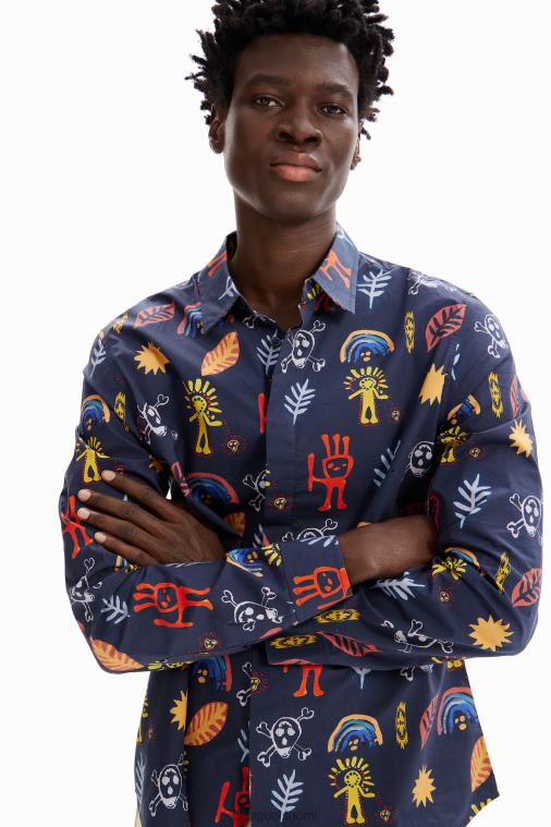 taiteellinen popliinipaita Desigual miehet F4V041615 vaatetus