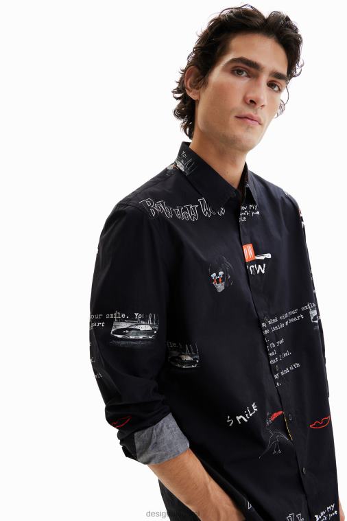 taiteellinen viestipaita Desigual miehet F4V041525 vaatetus