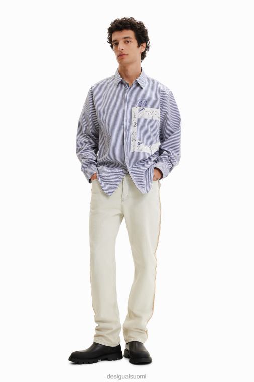 tilkkumainen raidallinen paita Desigual miehet F4V041578 vaatetus