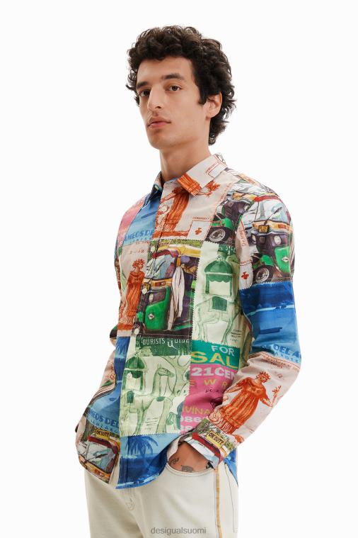 tilkkutukka leimapaita Desigual miehet F4V041672 vaatetus