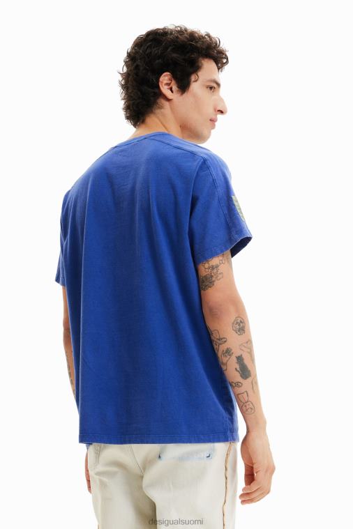 brodeerattu tavallinen t-paita Desigual miehet F4V041690 vaatetus