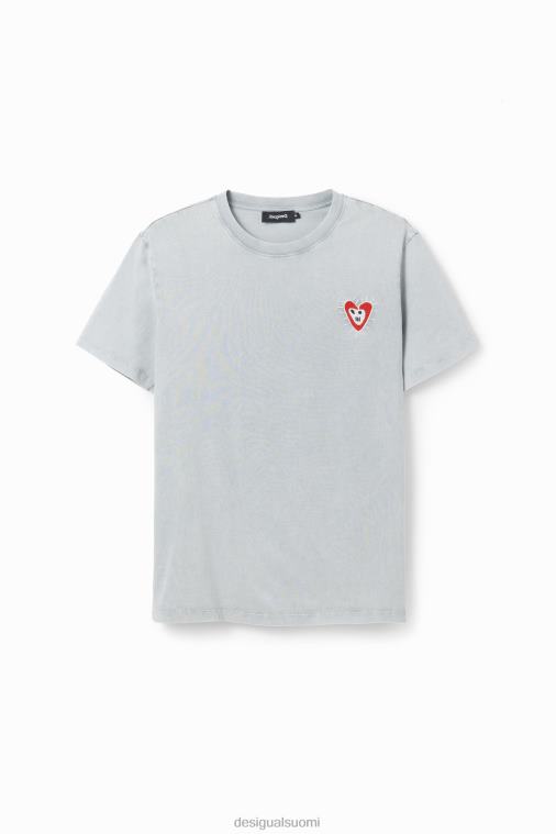 kirjailtu sydän t-paita Desigual miehet F4V041567 vaatetus