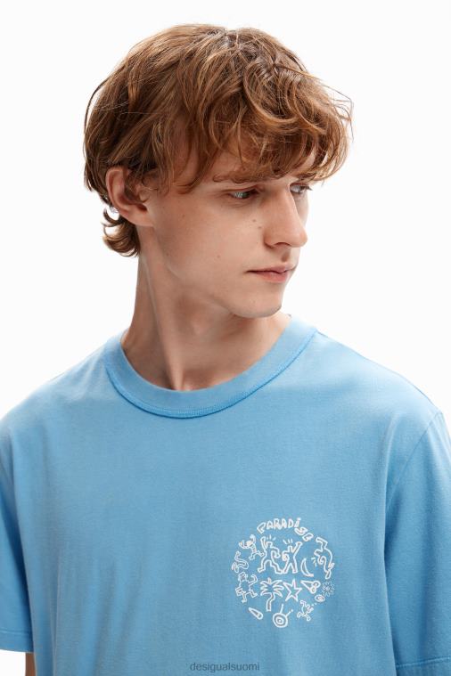 lyhythihainen paratiisi t-paita Desigual miehet F4V041561 vaatetus