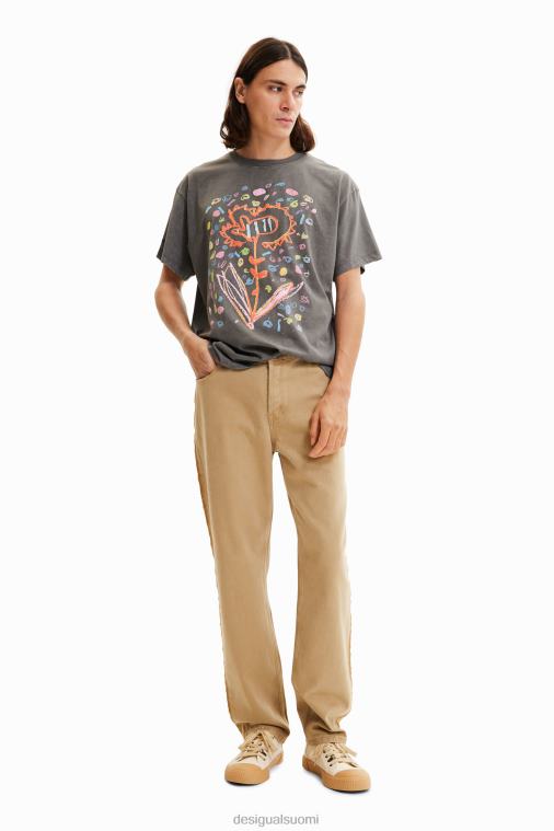 oversize kukka t-paita Desigual miehet F4V041656 vaatetus